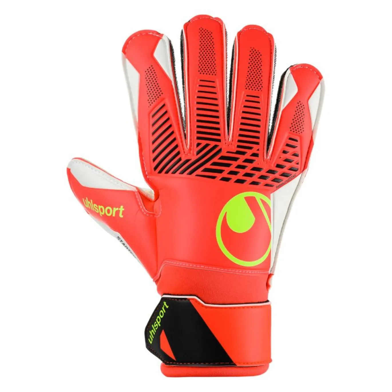 Uhlsport FM Starter Soft Keepershandschoenen Felrood Zwart Felgeel