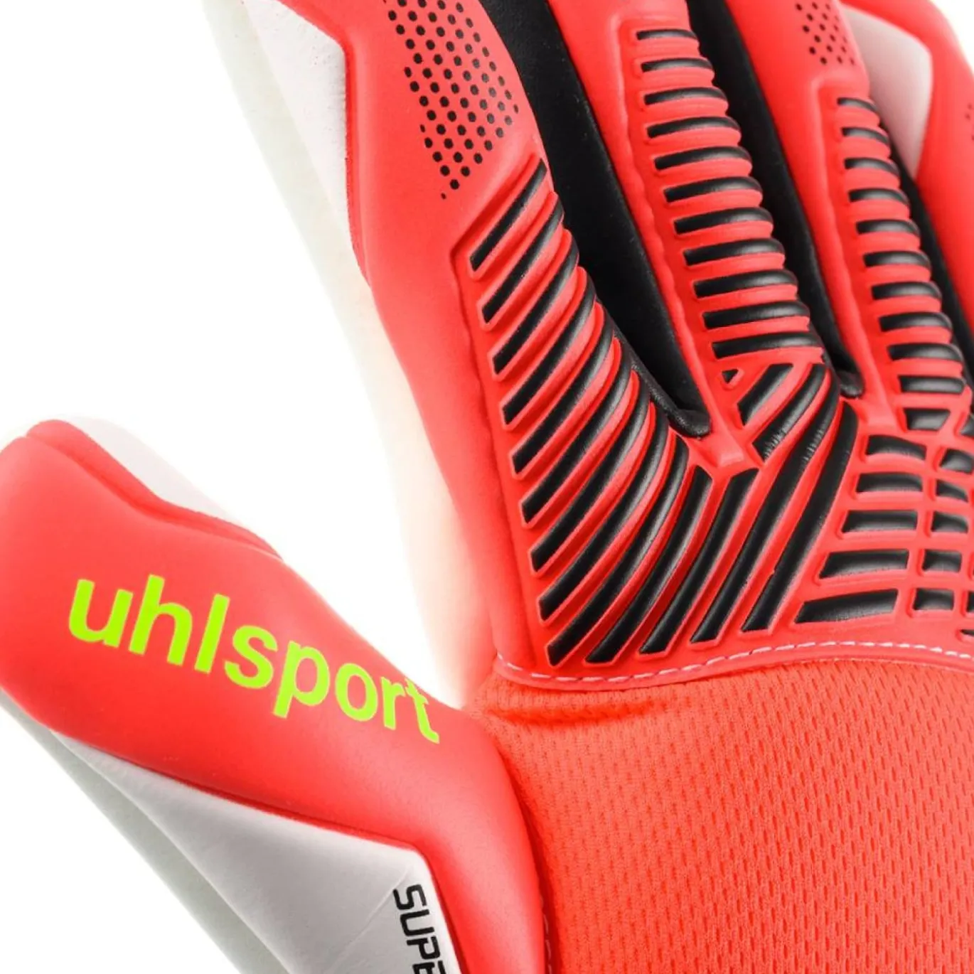 Uhlsport FM Supersoft HN Keepershandschoenen Felrood Zwart Felgeel