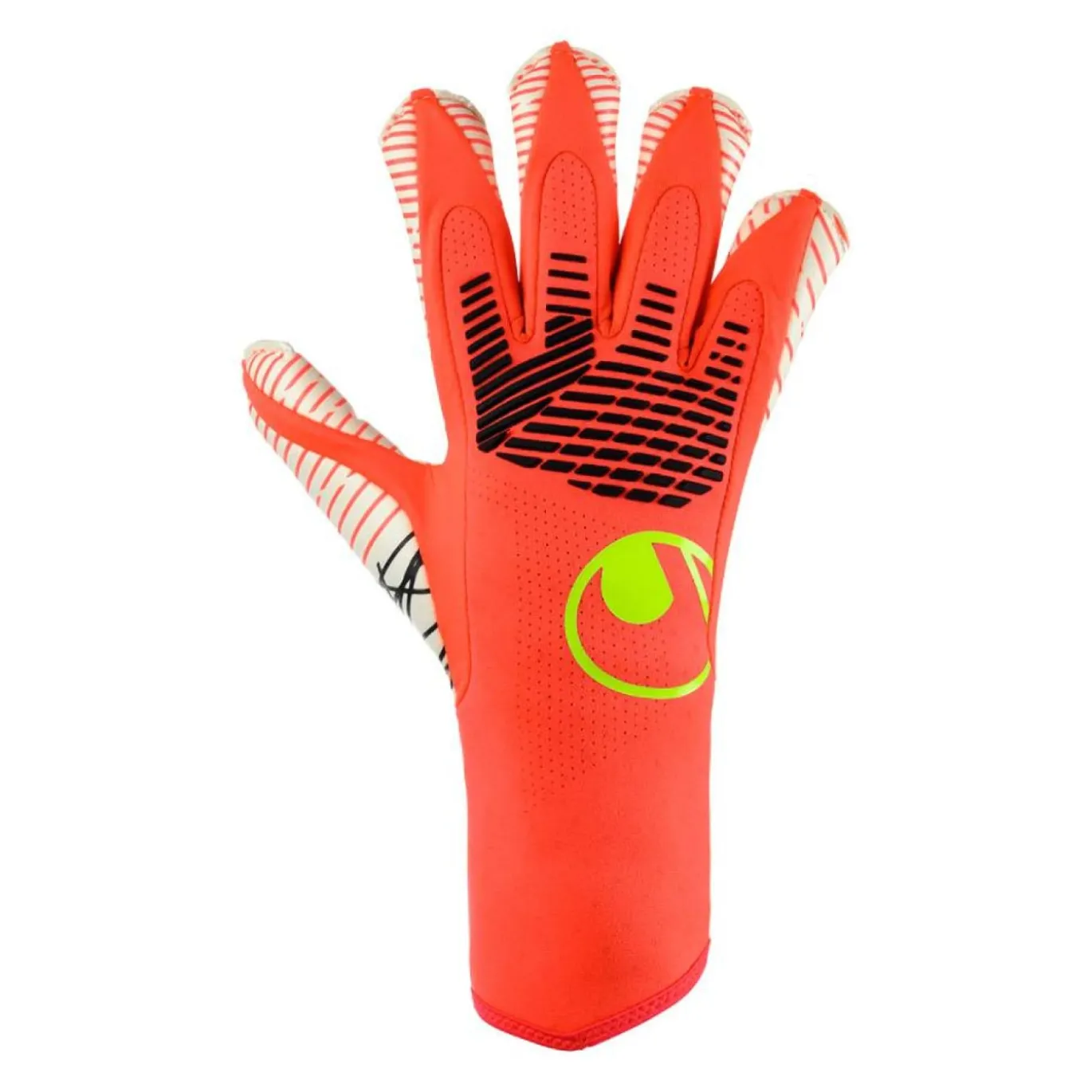 Uhlsport FM Ultragrip Hybrid Keepershandschoenen Felrood Zwart Felgeel