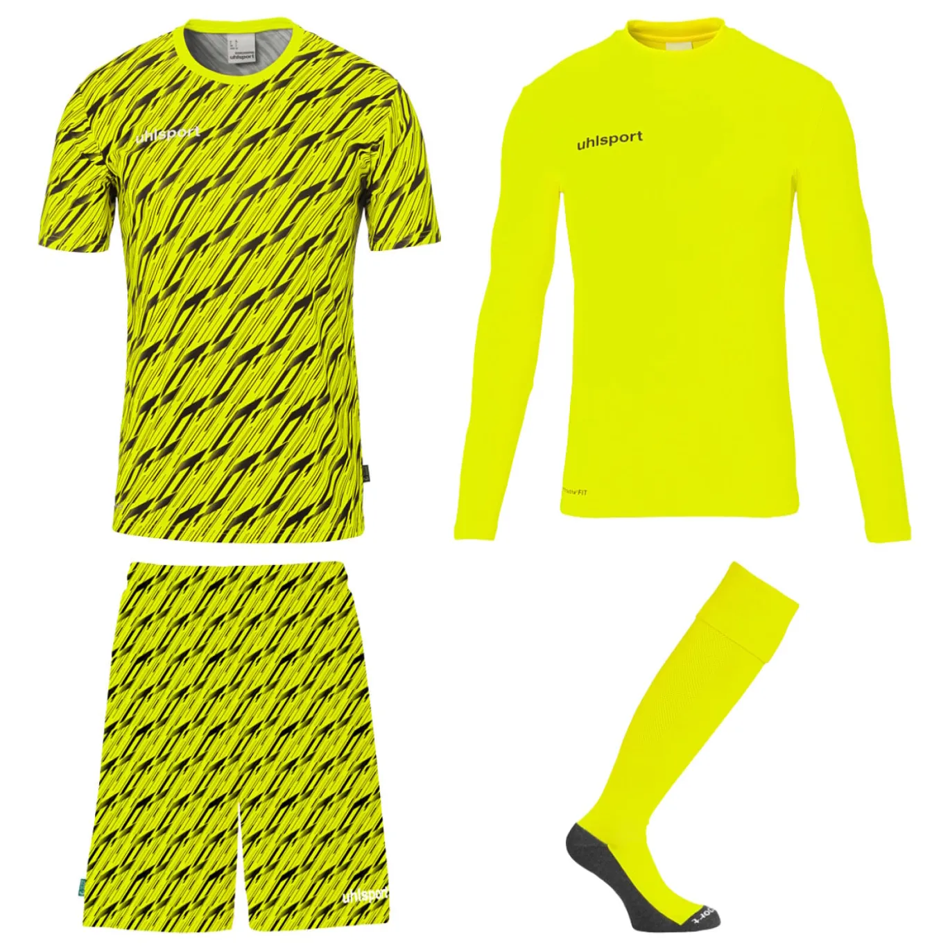 Uhlsport Progressive Keeperstenue Pack Kids Felgeel