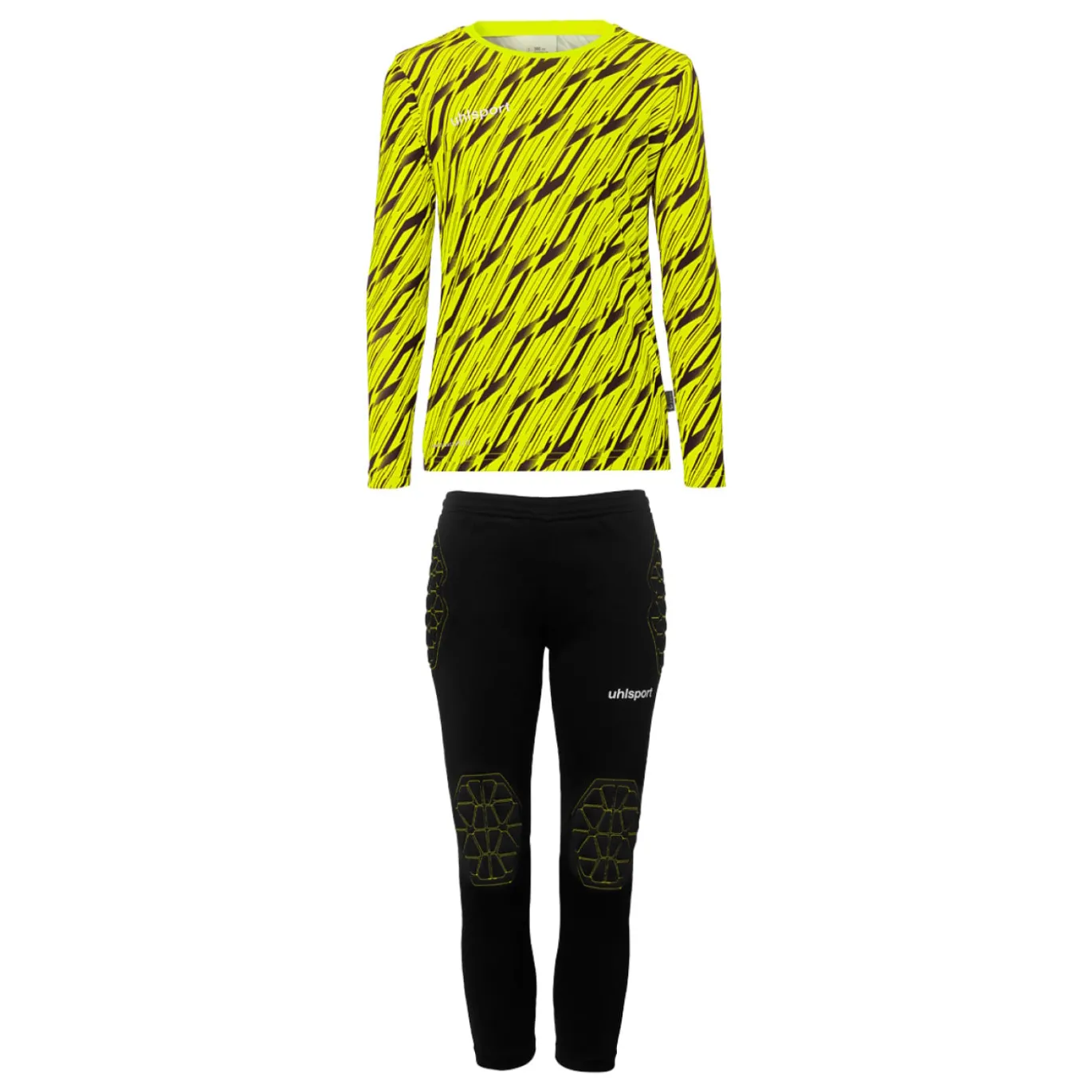 Uhlsport Progressive Keepersset Lange Mouwen Kids Felgeel Zwart