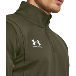 Under Armour Challenger Trainingstrui 1/4-Zip Olijfgroen Wit
