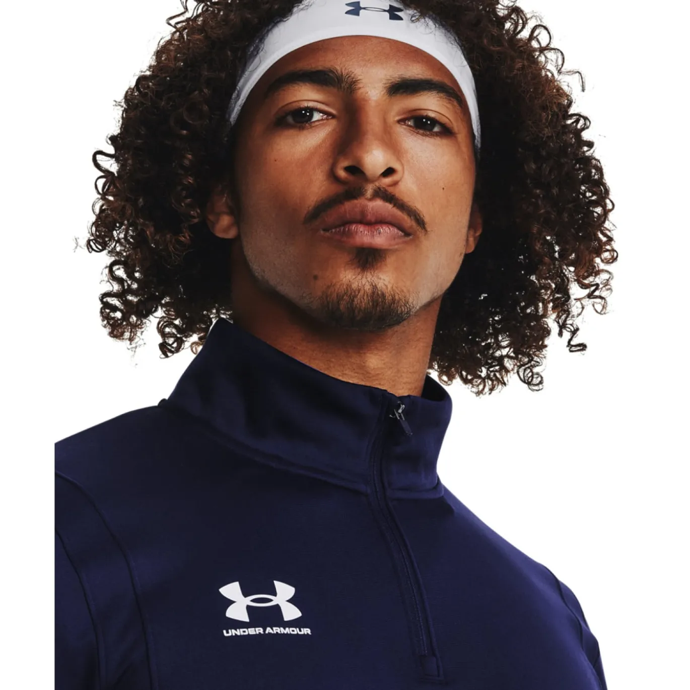 Under Armour Challenger Trainingstrui 1/4-Zip Donkerblauw Wit