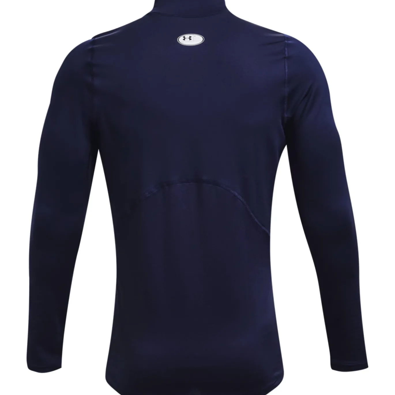 Under Armour ColdGear Fitted Ondershirt Lange Mouwen Donkerblauw Wit