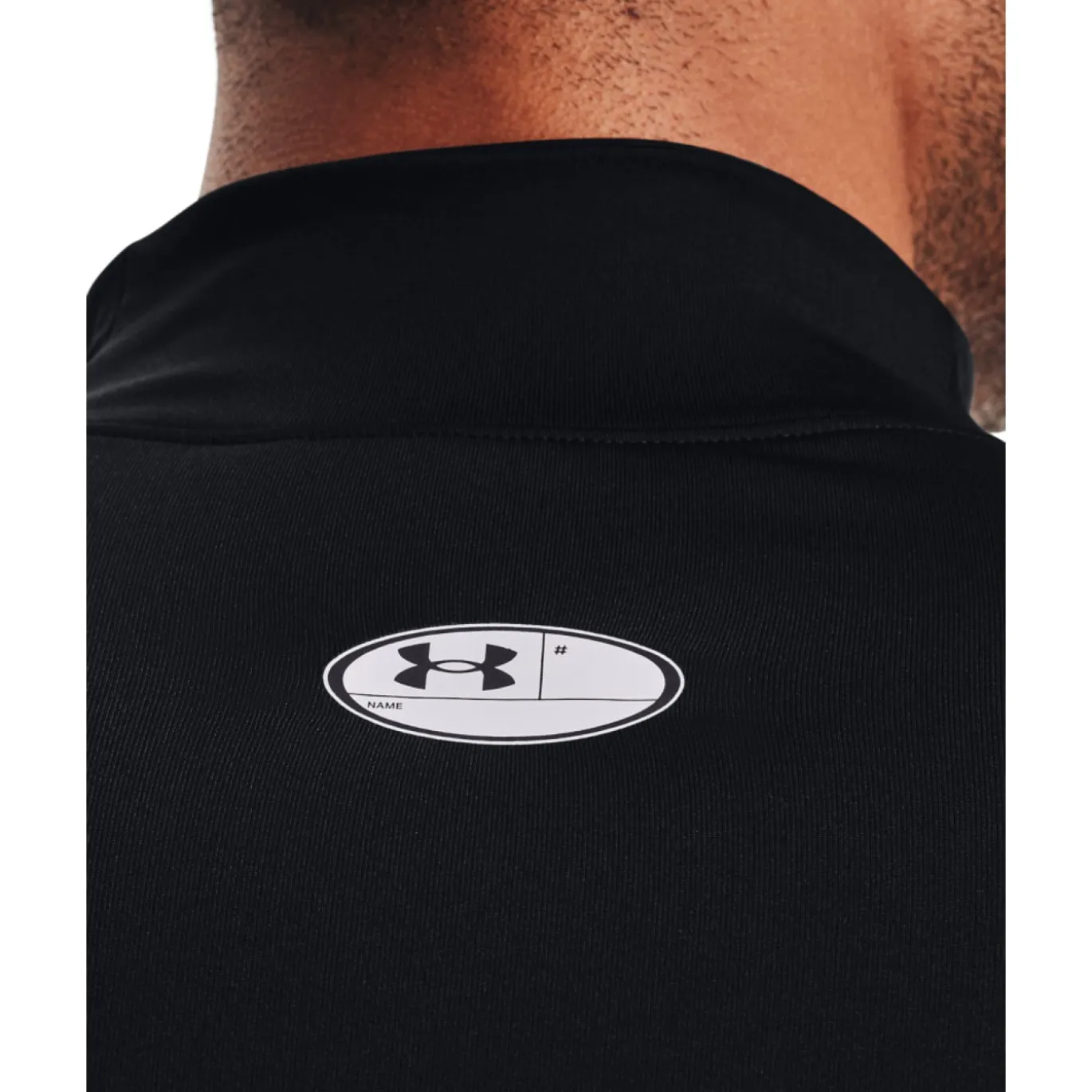 Under Armour ColdGear Fitted Ondershirt Lange Mouwen Zwart Wit