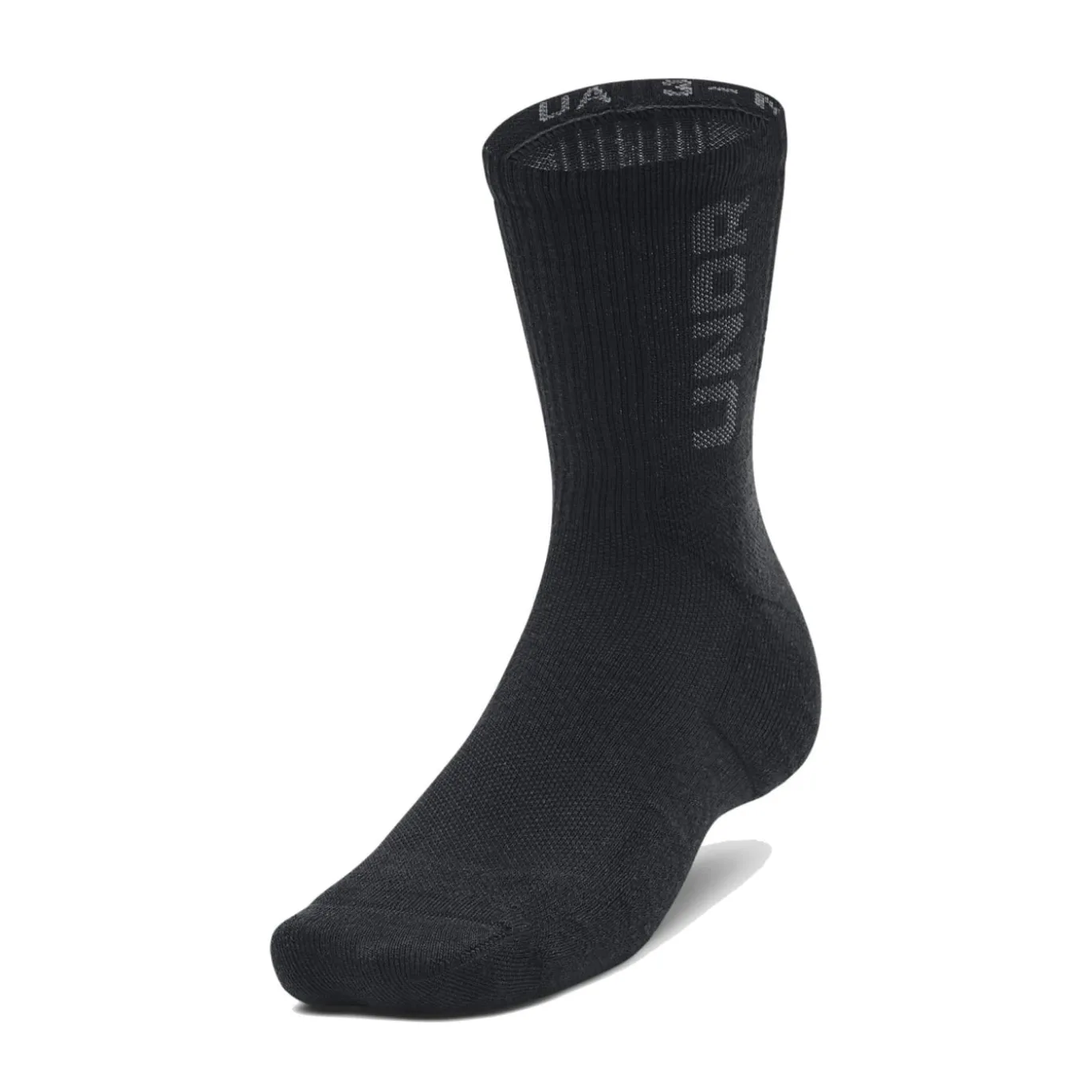 Under Armour Crew Sportsokken 3-Pack Zwart Wit