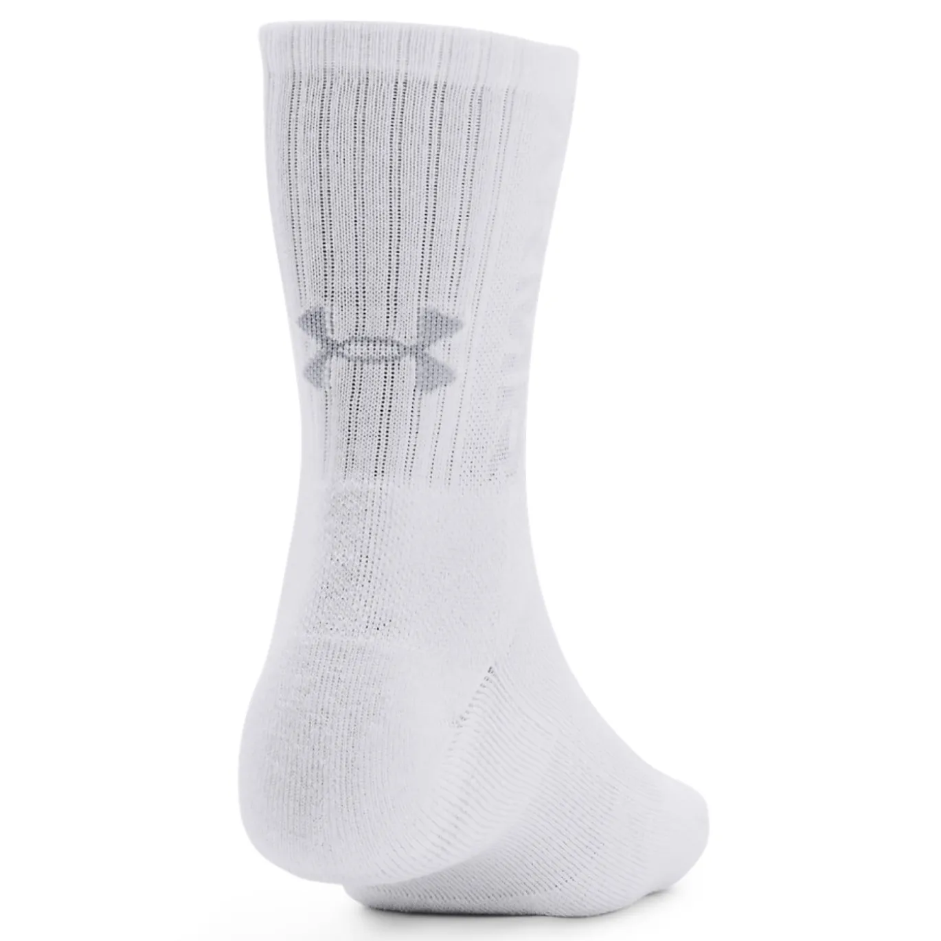 Under Armour Crew Sportsokken 3-Pack Wit Grijs