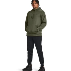 Under Armour Fleece Hoodie Olijfgroen Zwart