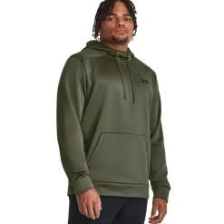 Under Armour Fleece Hoodie Olijfgroen Zwart