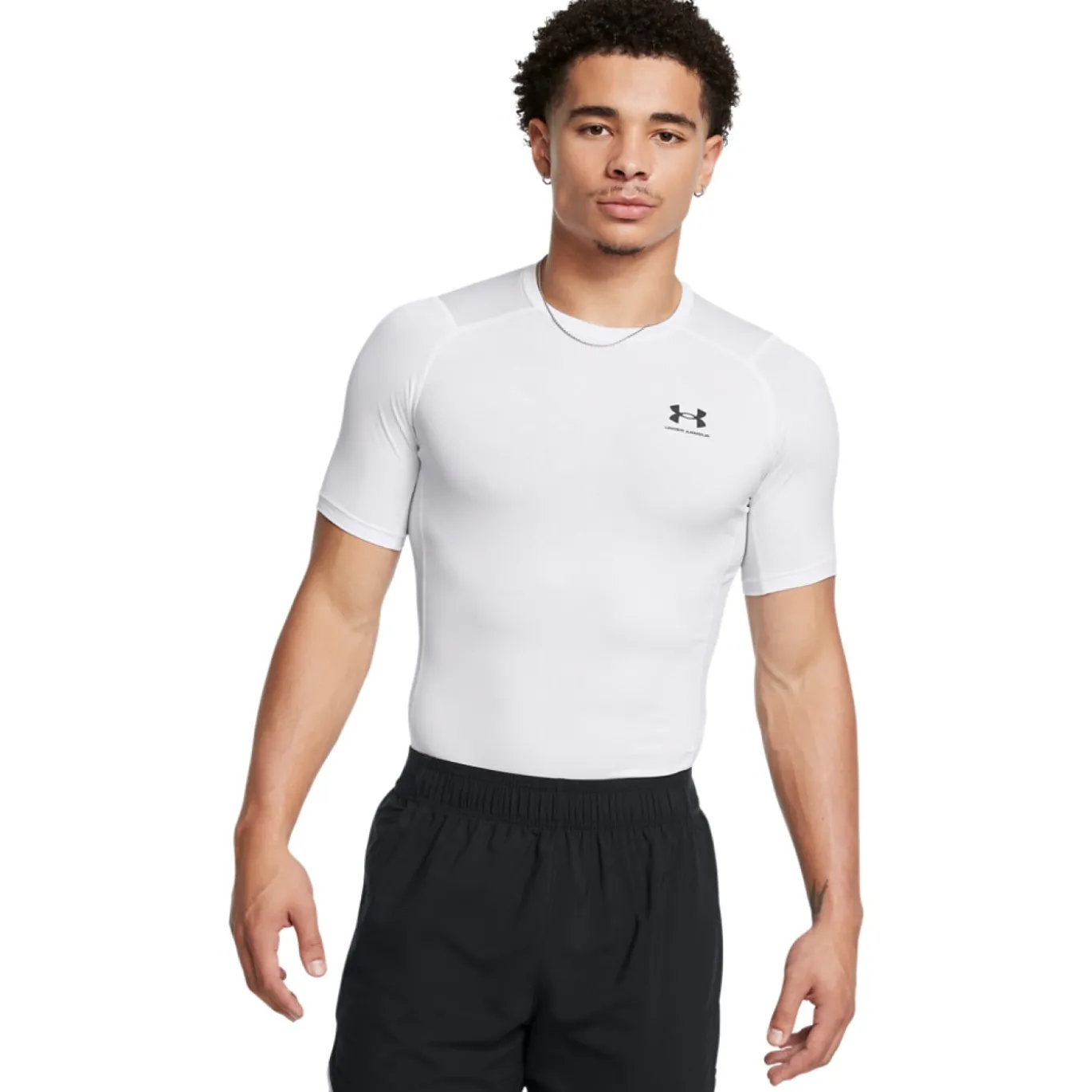 Under Armour HeatGear Ondershirt Wit Zwart
