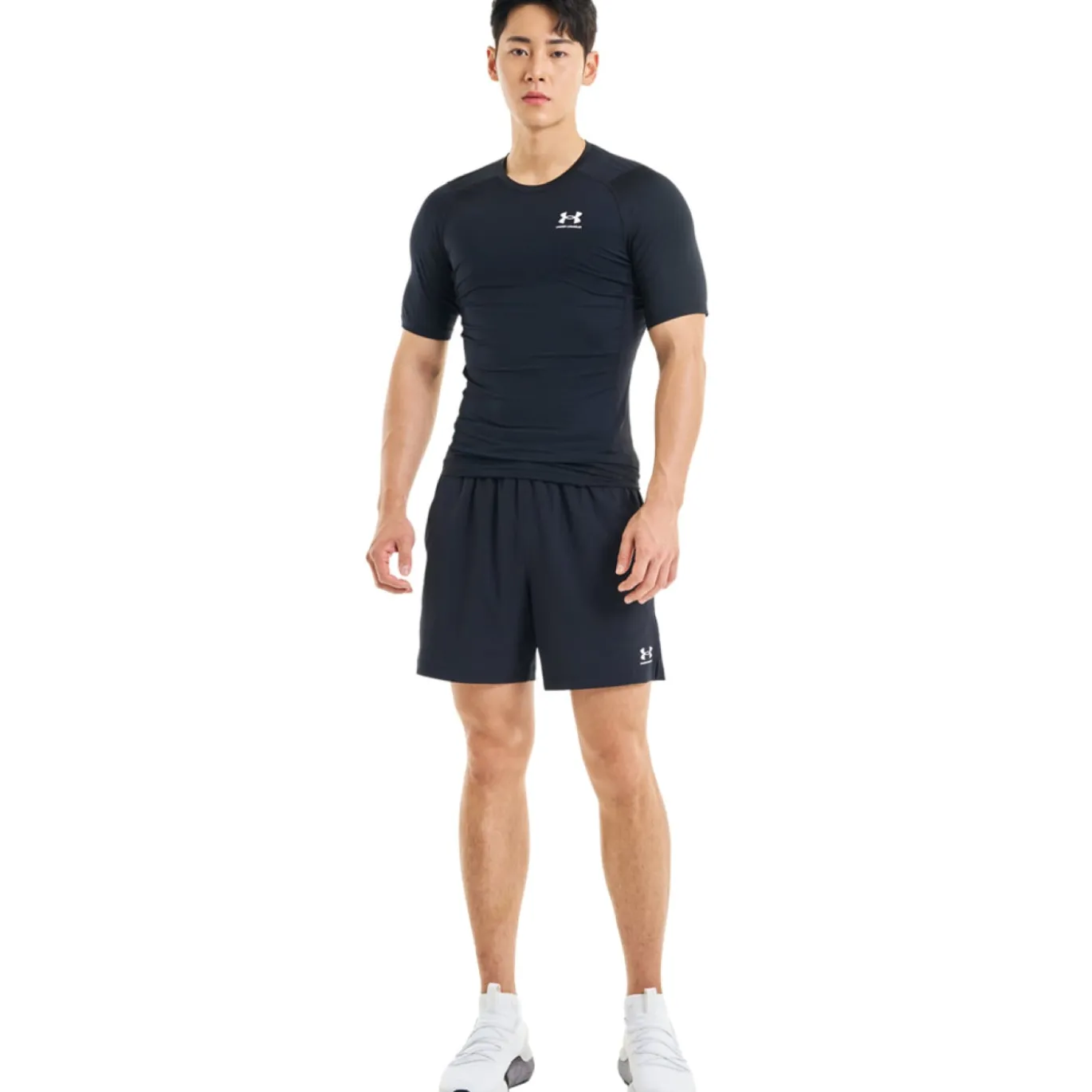 Under Armour HeatGear Ondershirt Zwart Wit