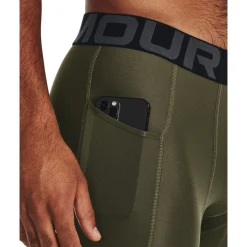 Under Armour HeatGear Slidingbroekje Olijfgroen Wit