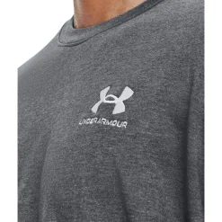 Under Armour Heavyweight T-Shirt Logo Grijs Wit
