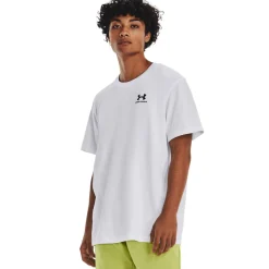 Under Armour Heavyweight T-Shirt Logo Wit Zwart