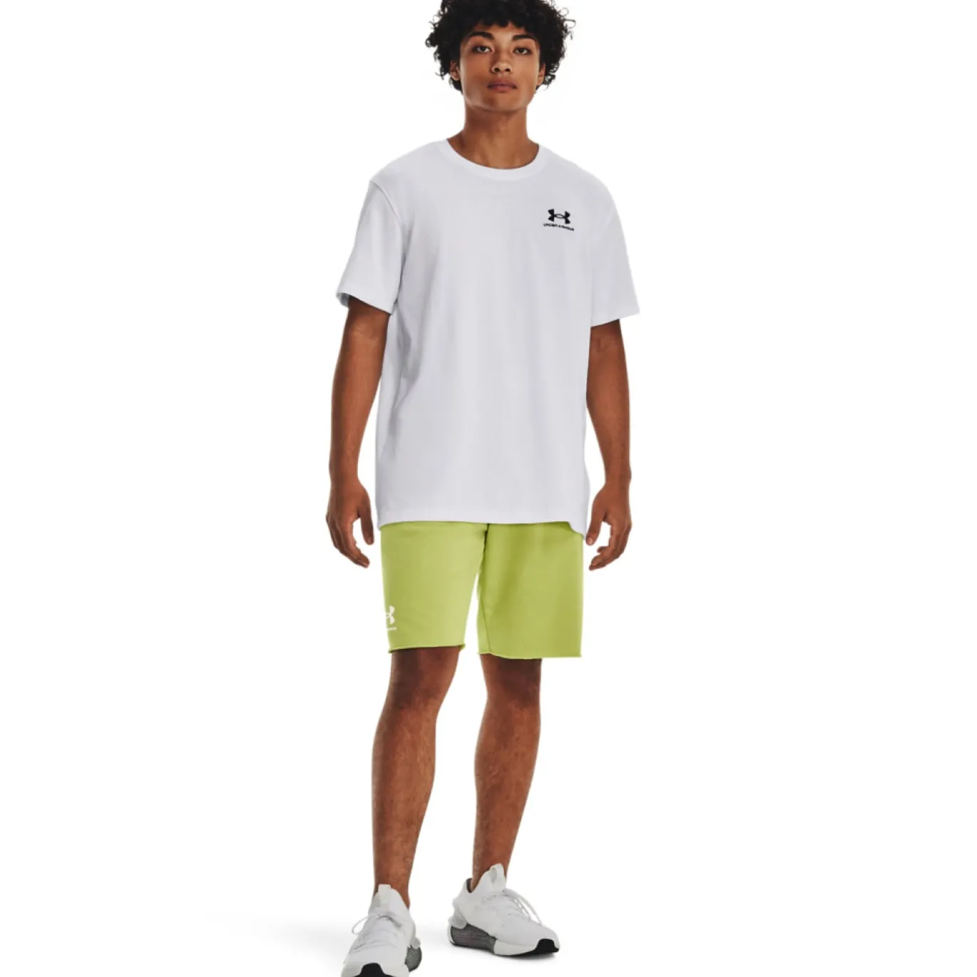 Under Armour Heavyweight T-Shirt Logo Wit Zwart