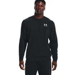 Under Armour Icon Fleece Crew Sweater Zwart Wit