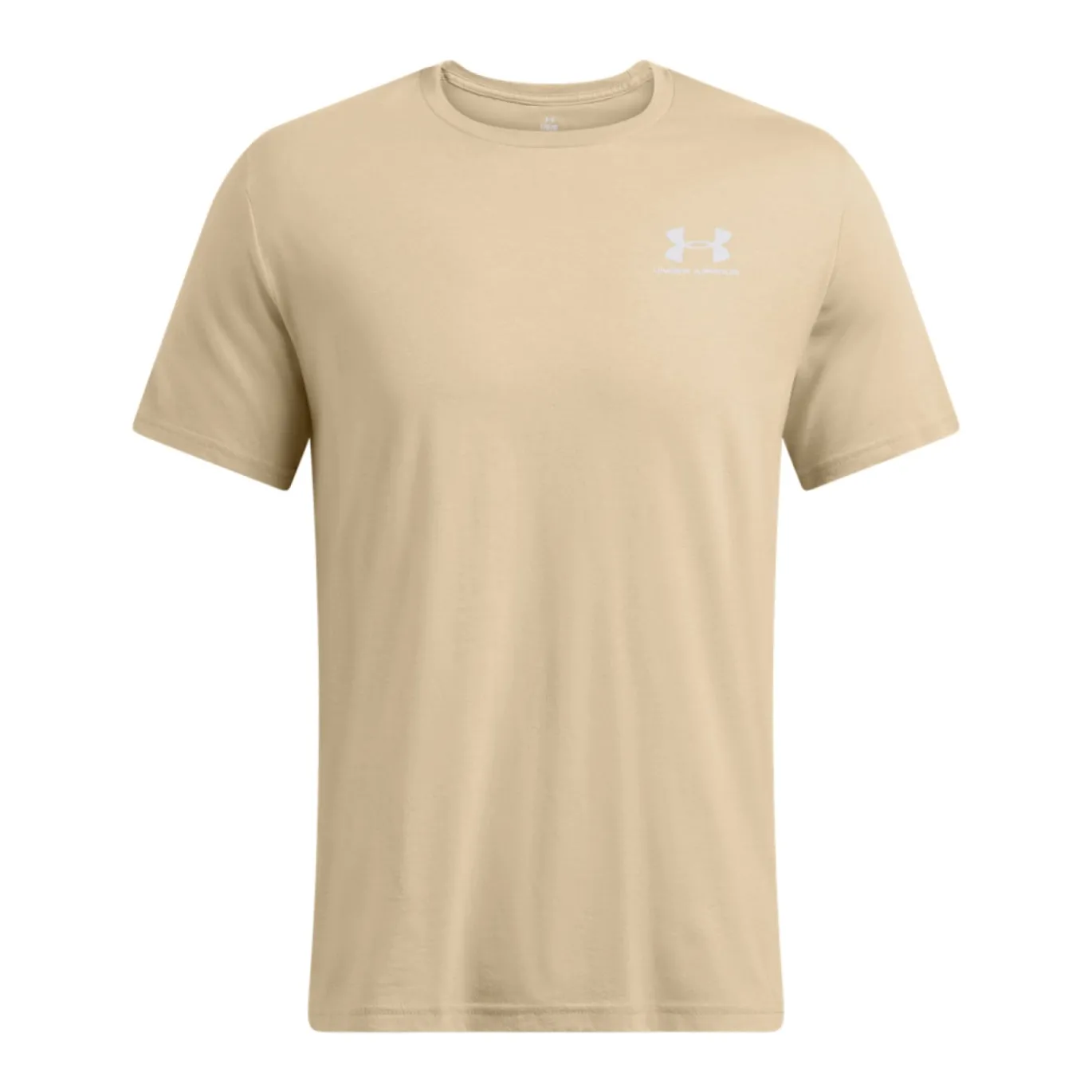 Under Armour Left Chest Logo T-Shirt Beige Wit