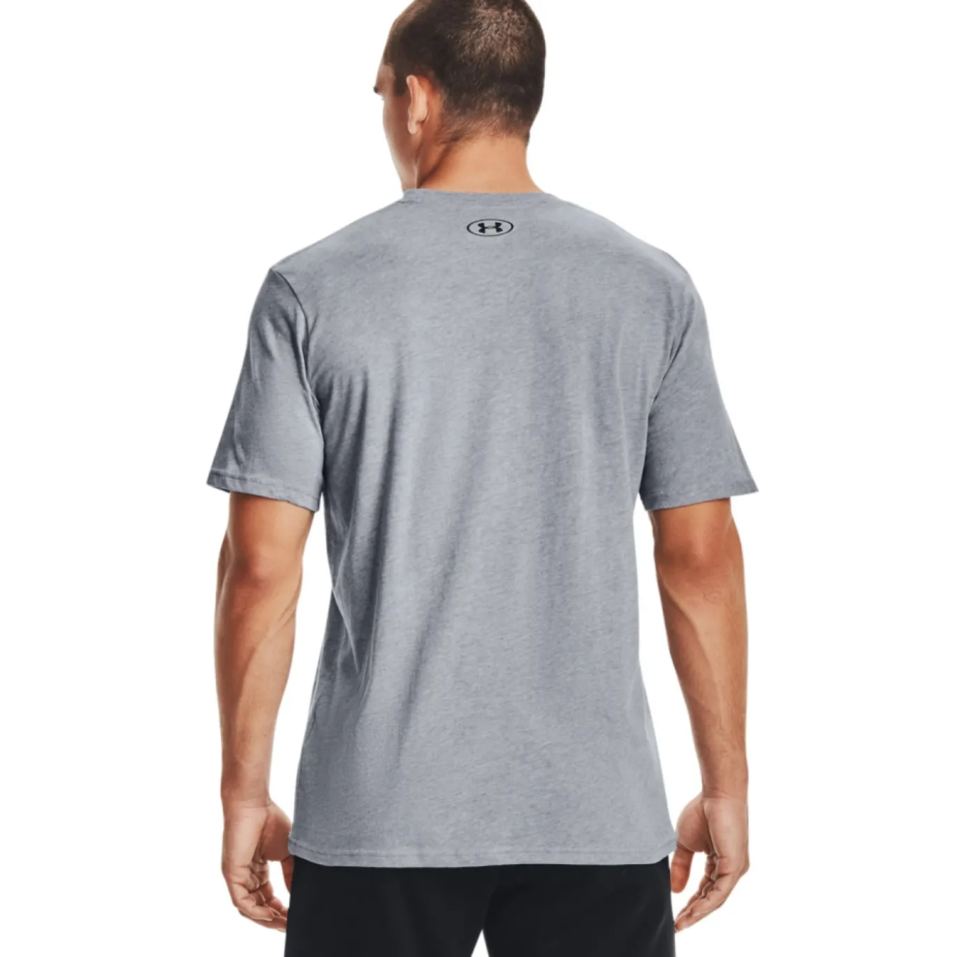 Under Armour Left Chest Logo T-Shirt Grijs Zwart