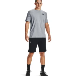 Under Armour Left Chest Logo T-Shirt Grijs Zwart