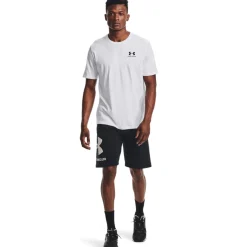 Under Armour Left Chest Logo T-Shirt Wit Zwart