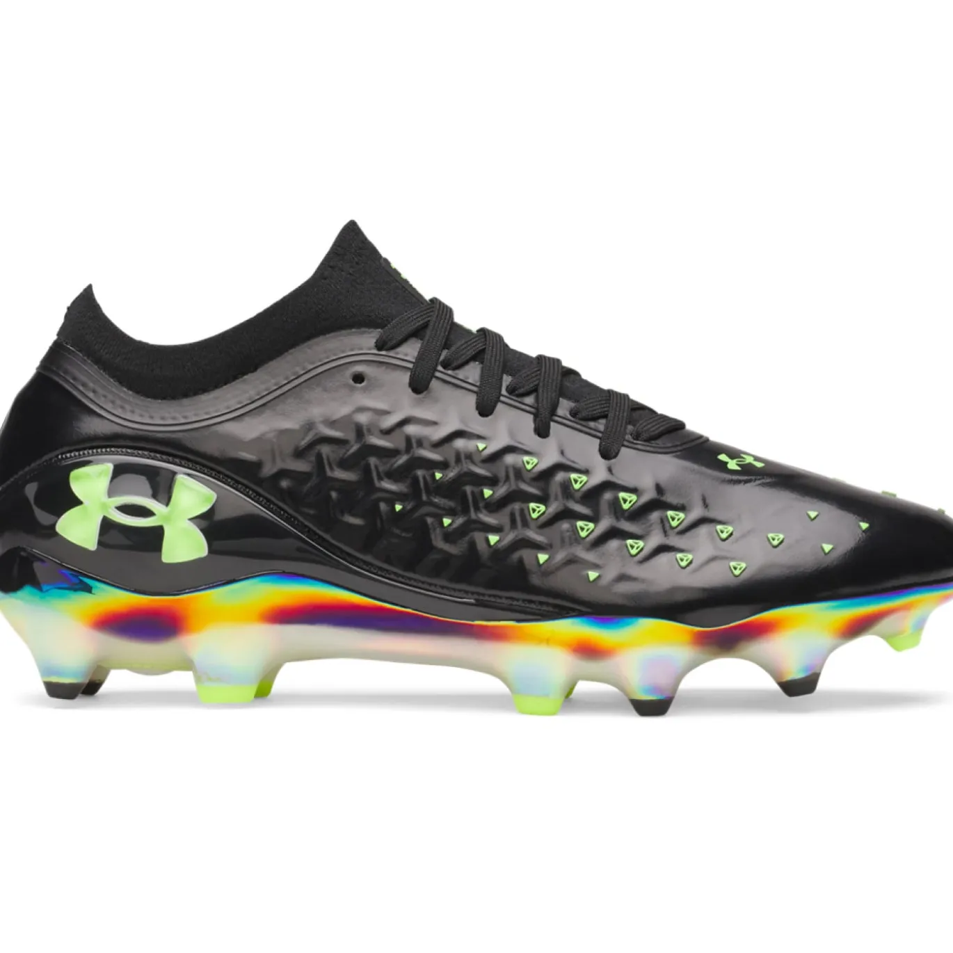 Under Armour Magnetico Elite 6 RCS Gras Voetbalschoenen (FG) Zwart Metallic Black Neongroen