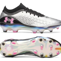 Under Armour Magnetico Elite 6 RCS Gras Voetbalschoenen (FG) Zwart Metallic Silver Felroze