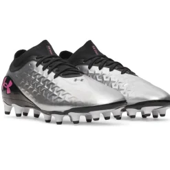 Under Armour Magnetico Pro 6 Gras Voetbalschoenen (FG) Zwart Metallic Silver Felroze