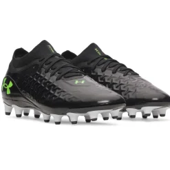 Under Armour Magnetico Pro 6 Gras Voetbalschoenen (FG) Zwart Metallic Black Neongroen