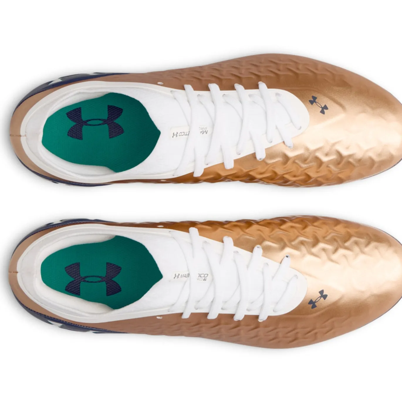 Under Armour Magnetico Pro 6 Gras Voetbalschoenen (FG) Wit Bruin Donkergrijs