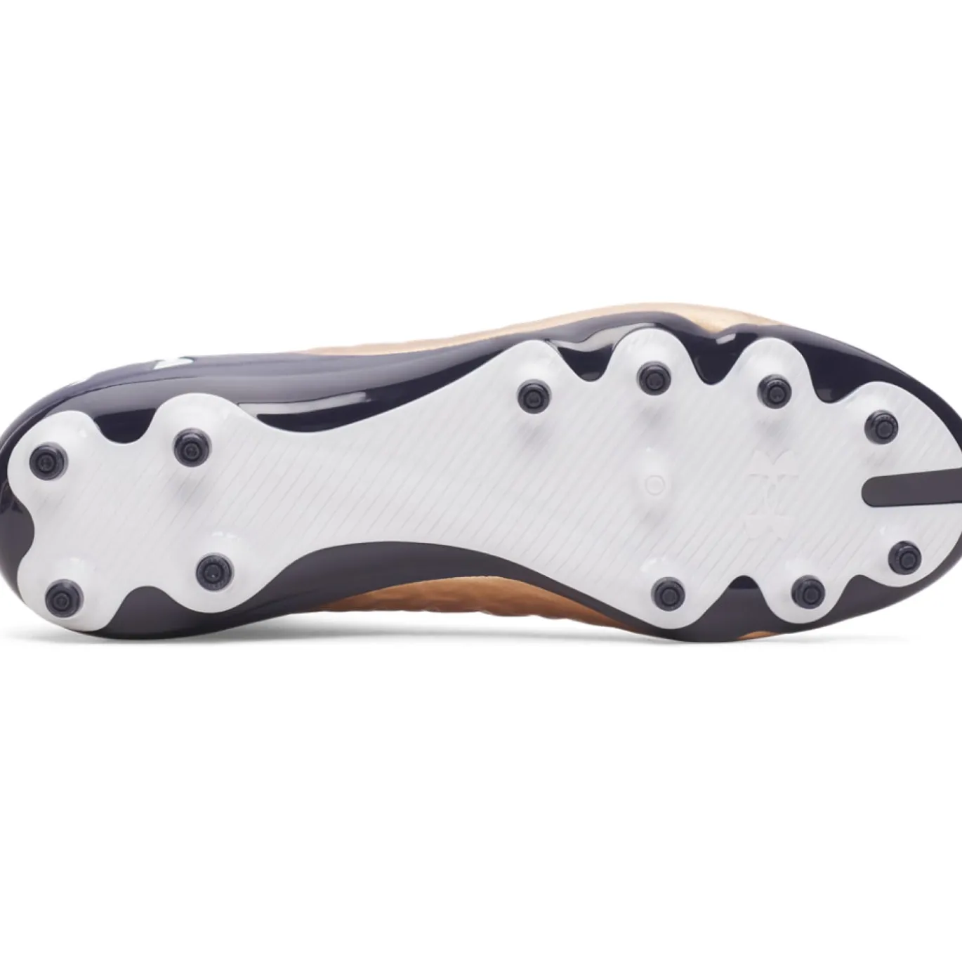 Under Armour Magnetico Pro 6 Gras Voetbalschoenen (FG) Wit Bruin Donkergrijs