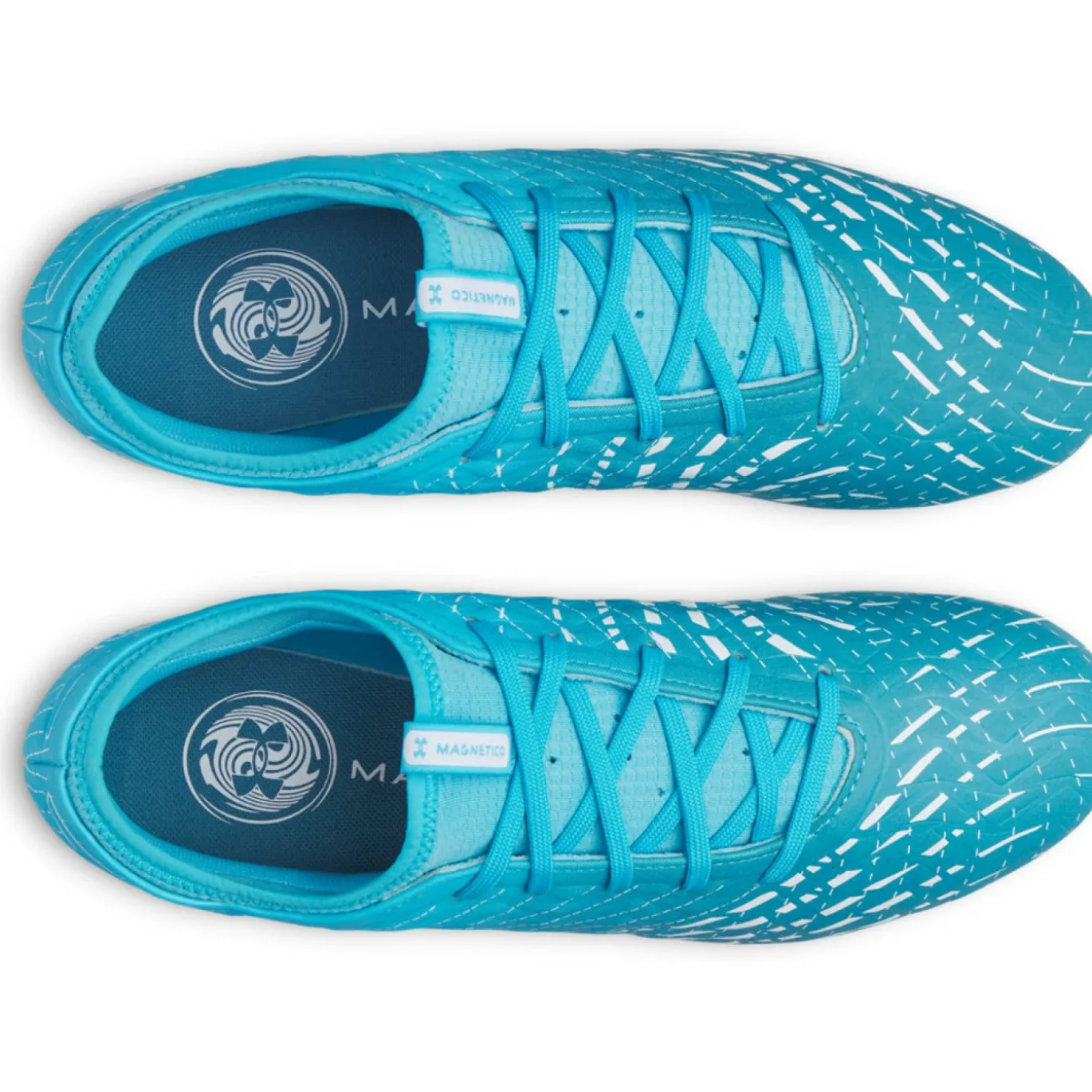 Under Armour Magnetico Select 5 Gras Voetbalschoenen (FG) Azuurblauw Wit