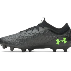 Under Armour Magnetico Select 6 Gras Voetbalschoenen (FG) Zwart Metallic Black Neongroen