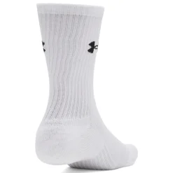 Under Armour Performance Cotton Crew Sokken 3-Pack Wit Zwart