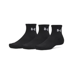 Under Armour Performance Quarter Sportsokken 3-Pack Zwart Wit