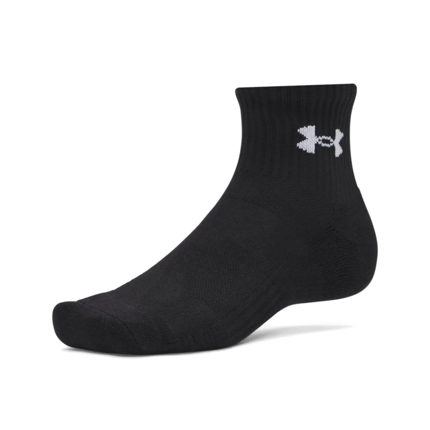 Under Armour Performance Quarter Sportsokken 3-Pack Zwart Wit