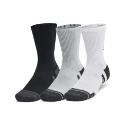 Under Armour Performance Tech Crew Sportsokken 6-Pack Zwart Grijs Wit