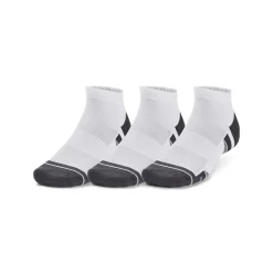 Under Armour Performance Tech Korte Sportsokken 3-Pack Wit Grijs