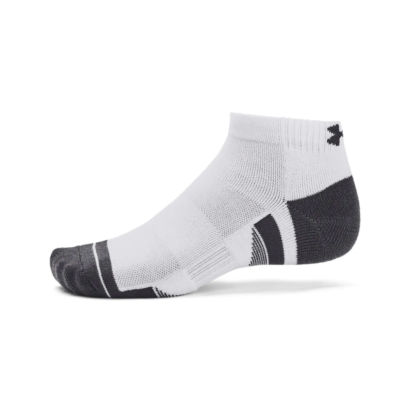 Under Armour Performance Tech Korte Sportsokken 3-Pack Wit Grijs