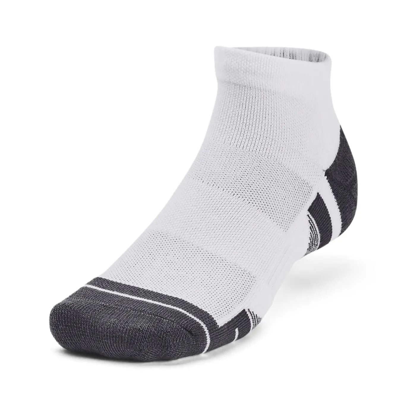 Under Armour Performance Tech Korte Sportsokken 3-Pack Wit Grijs