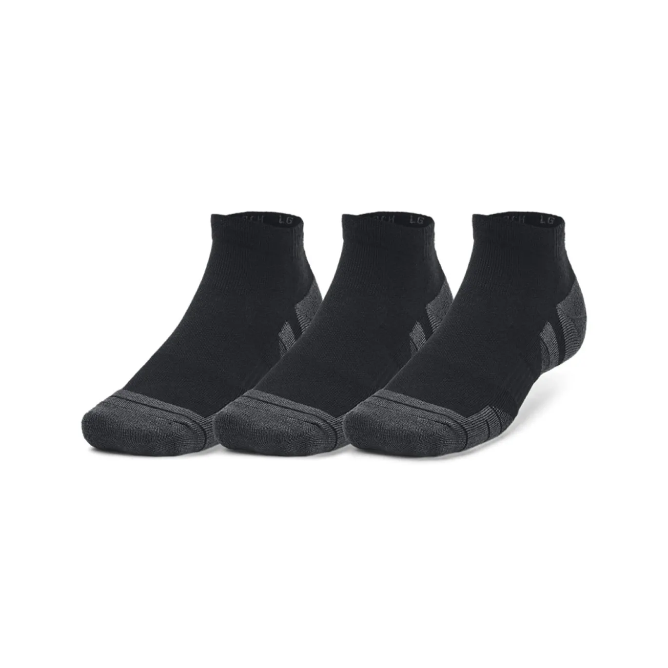 Under Armour Performance Tech Korte Sportsokken 3-Pack Zwart Grijs