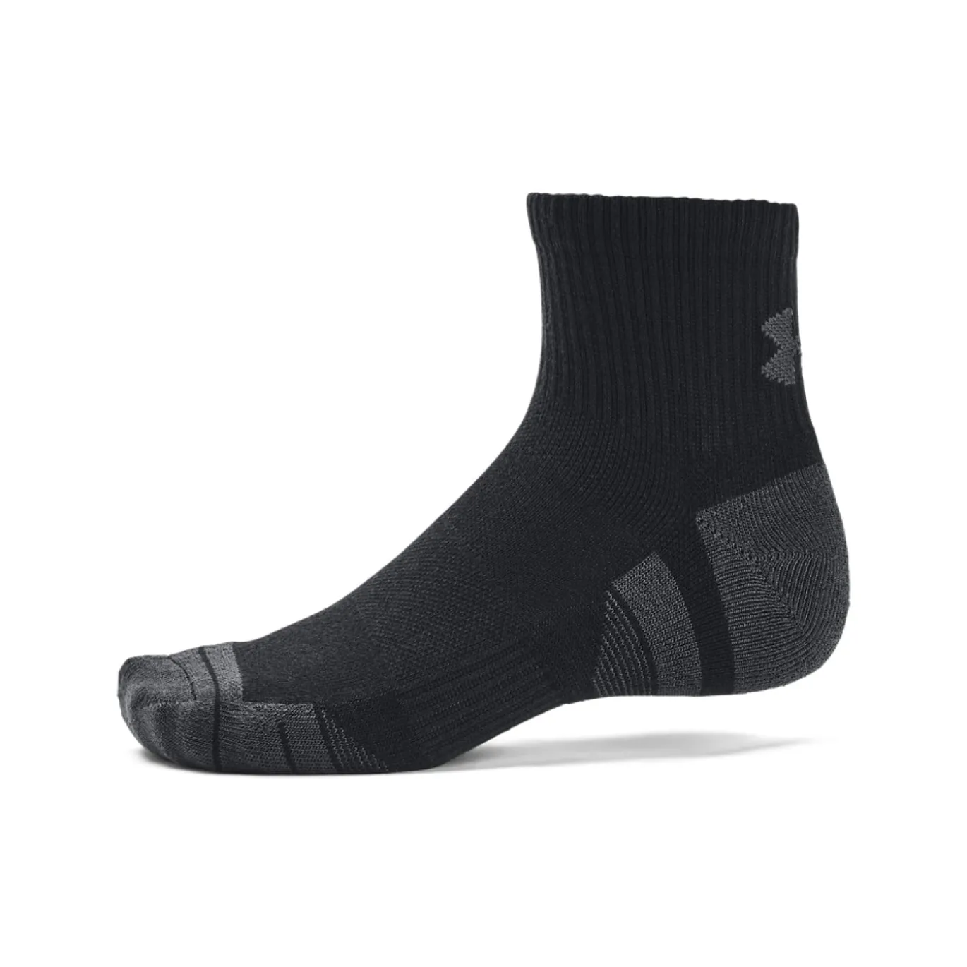 Under Armour Performance Tech 3-Pack Korte Sportsokken Zwart Grijs