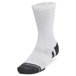 Under Armour Performance Tech Crew 3-Pack Sportsokken Wit Grijs