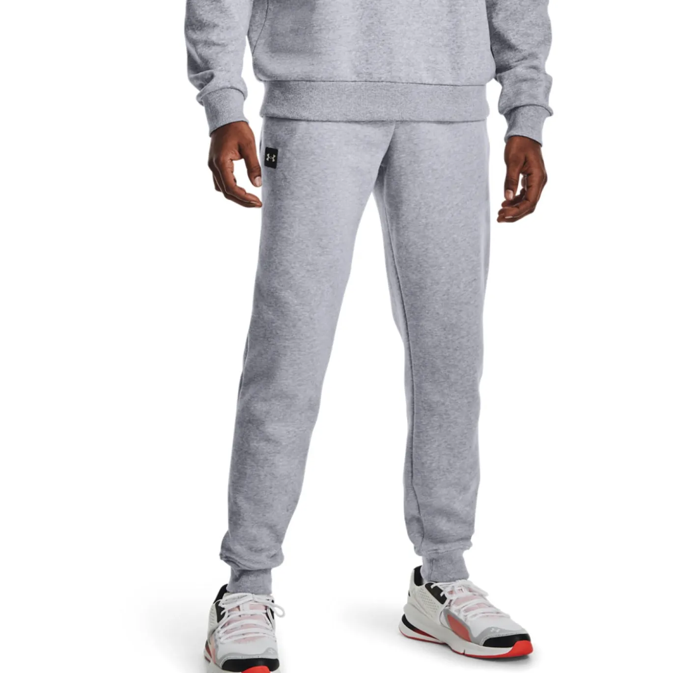 Under Armour Rival Fleece Jogger Lichtgrijs Zwart