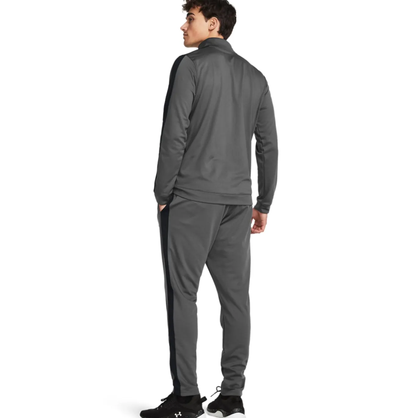 Under Armour Rival Knit Trainingspak Full-Zip Donkergrijs Zwart