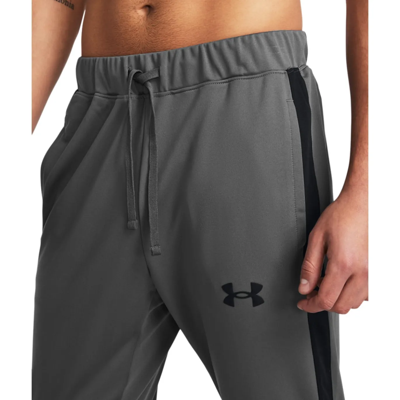 Under Armour Rival Knit Trainingspak Full-Zip Donkergrijs Zwart