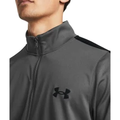 Under Armour Rival Knit Trainingspak Full-Zip Donkergrijs Zwart