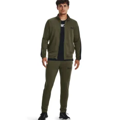 Under Armour Rival Knit Trainingspak Full-Zip Olijfgroen Zwart
