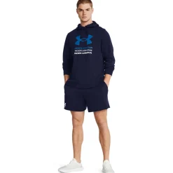 Under Armour Rival Terry Broekje Donkerblauw Wit
