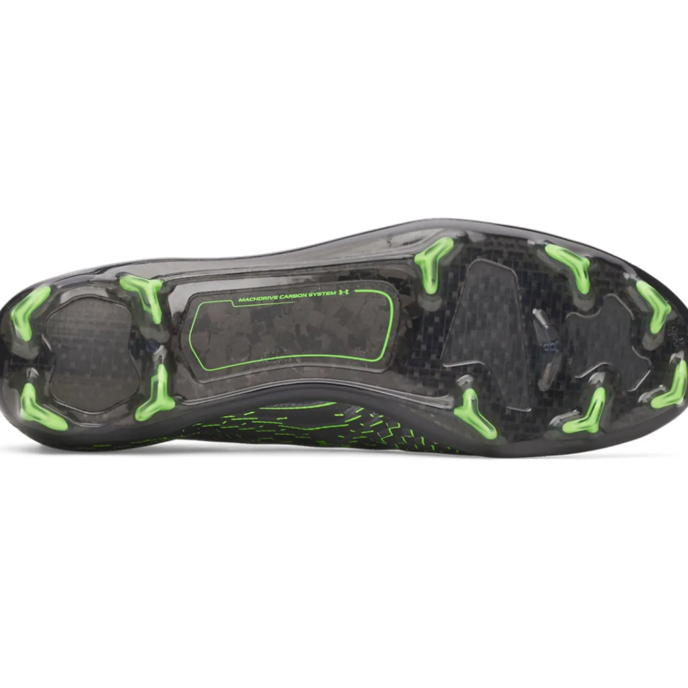 Under Armour Shadow Elite 4 Mach Gras Voetbalschoenen (FG) Zwart Metallic Black Neongroen
