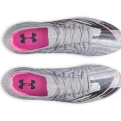 Under Armour Shadow Pro 4 Gras Voetbalschoenen (FG) Grijs Zwart Roze